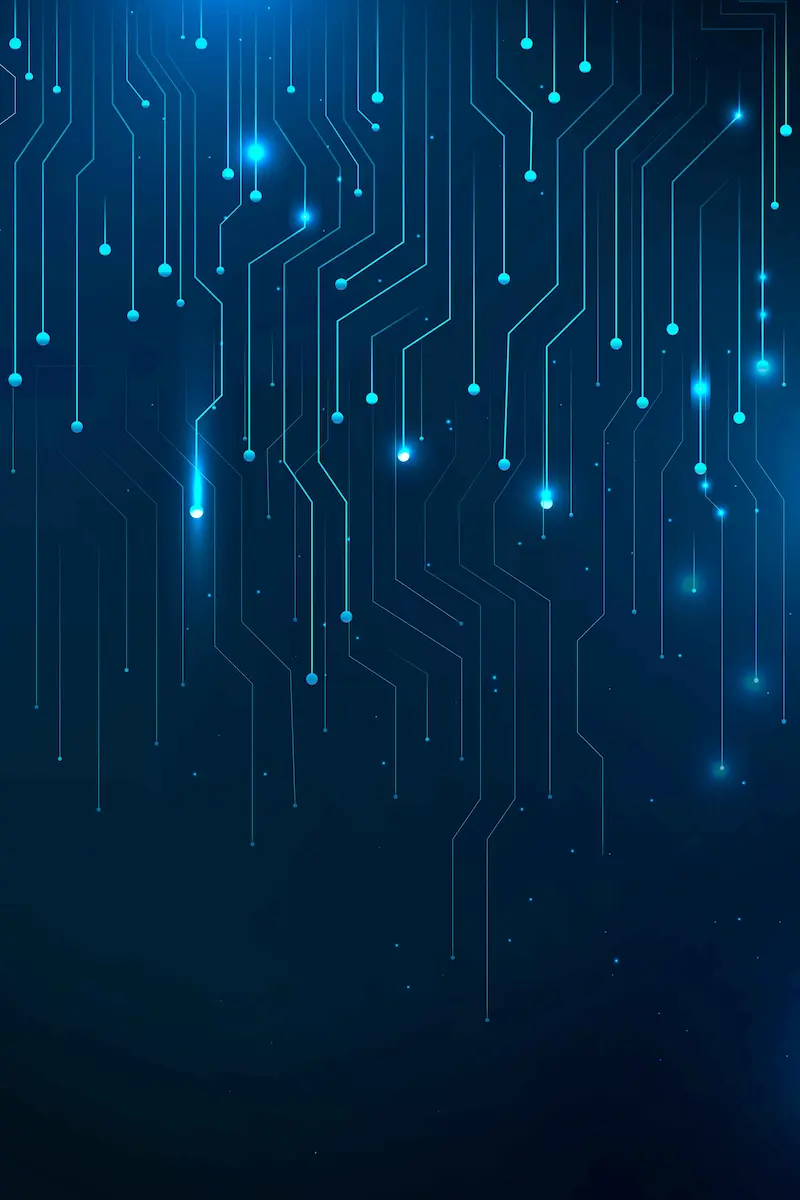 Abstract blue universe with lines representing strong brand identity and digital universe creation